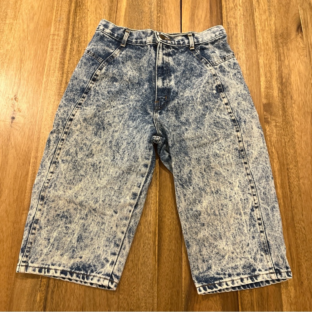 VTG 90s Acid Wash Denim Shorts Chic 15 Inch Inseam High Waist  Jean Shorts S USA
